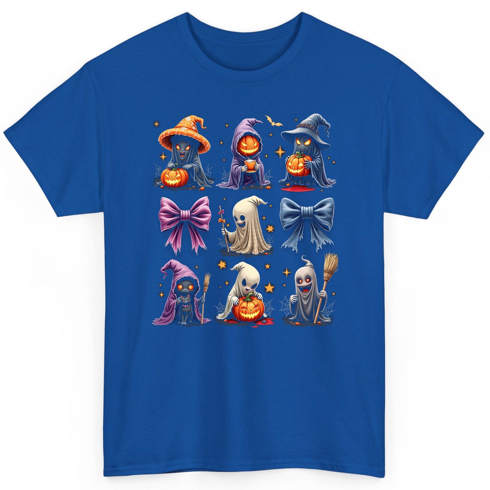 Spooky Cute Halloween Characters Halloween characters T-Shirt Royal product mockup