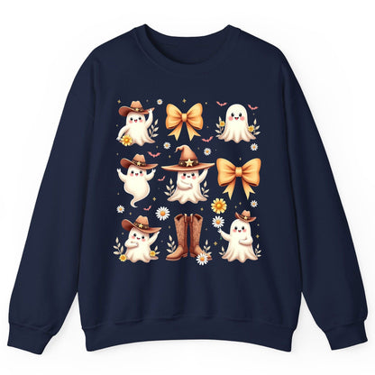 Boo Haw Cute Ghost cute ghost Sweatshirt Navy product mockup
