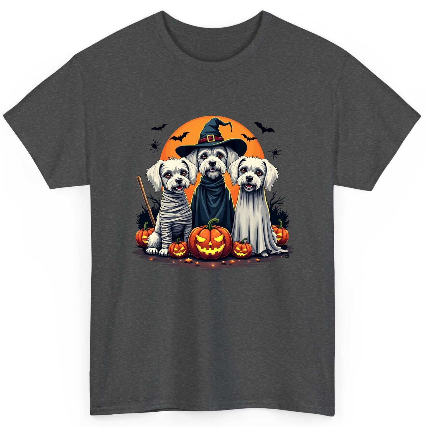Halloween Dogs Costumes Halloween dogs T-Shirt Dark Heather product mockup
