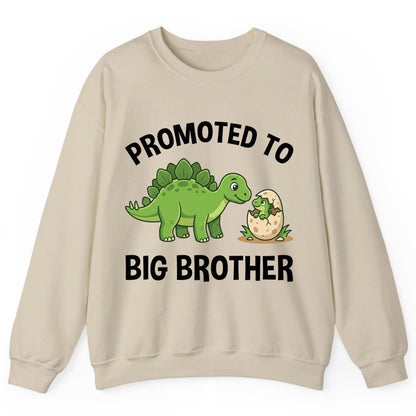 Promoted to Big Brother Dinosaur Sweatshirt - product mockup - Sand