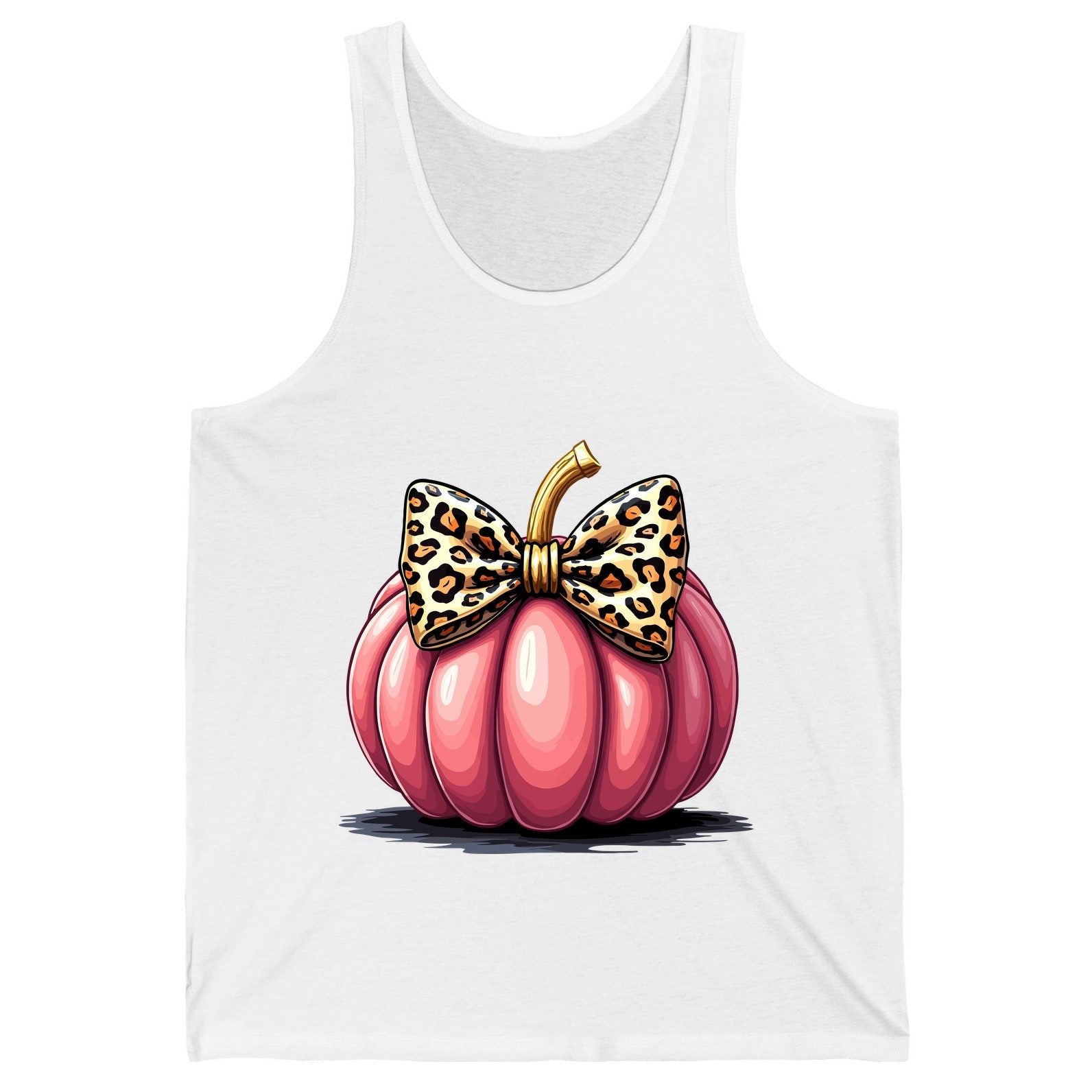 Pink Leopard Pumpkin pink pumpkin Tank Top White product mockup