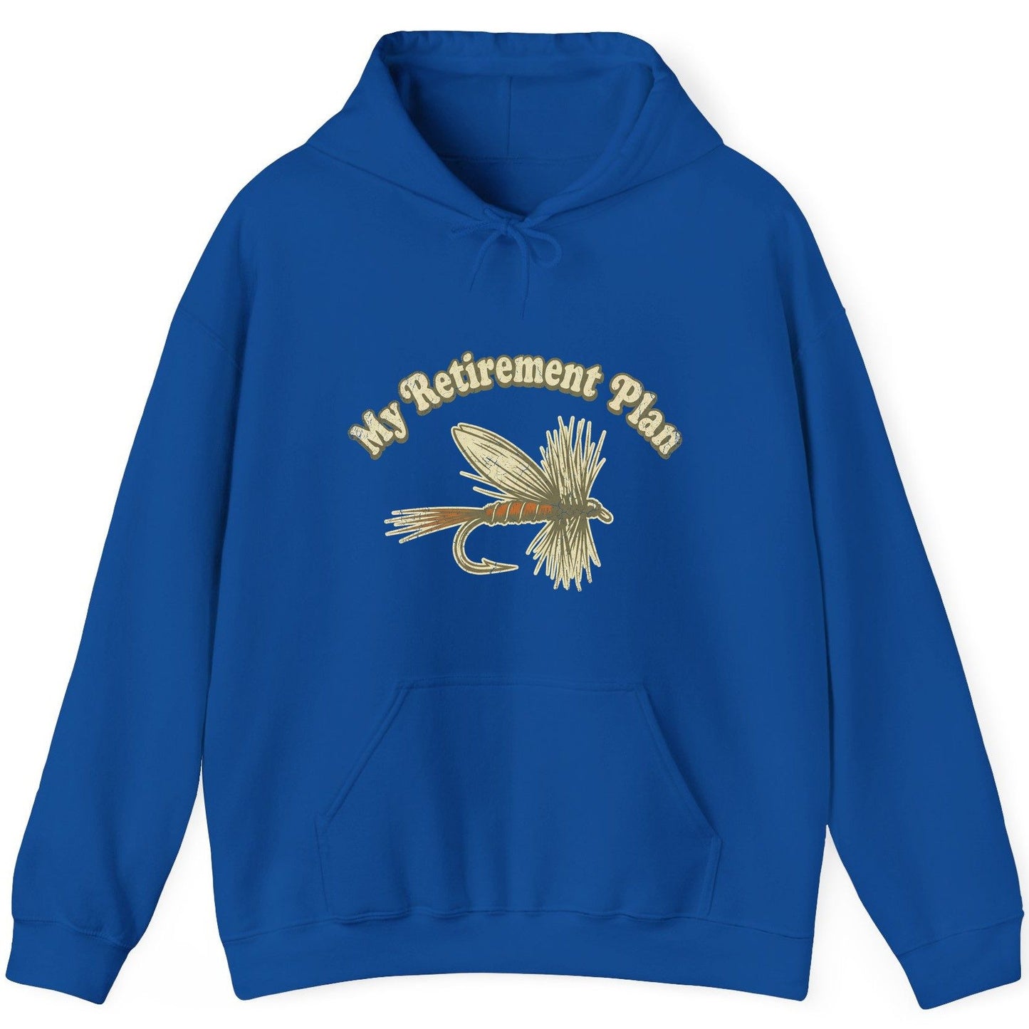 My Retirement Plan fly fishing Hoodie Royal product mockup