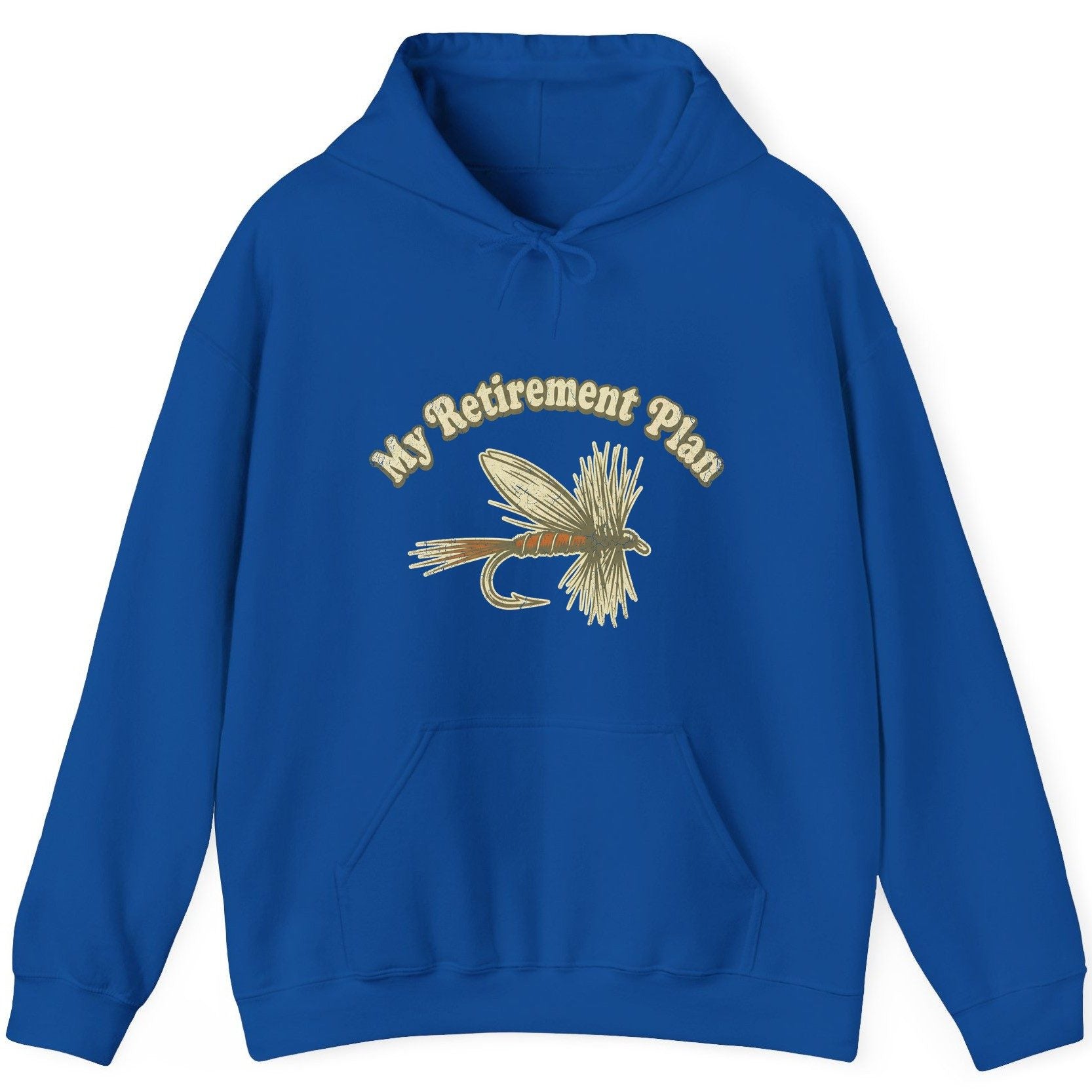 My Retirement Plan fly fishing Hoodie Royal product mockup