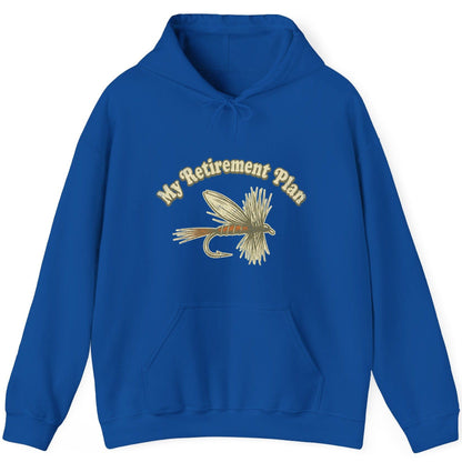 My Retirement Plan fly fishing Hoodie Royal product mockup