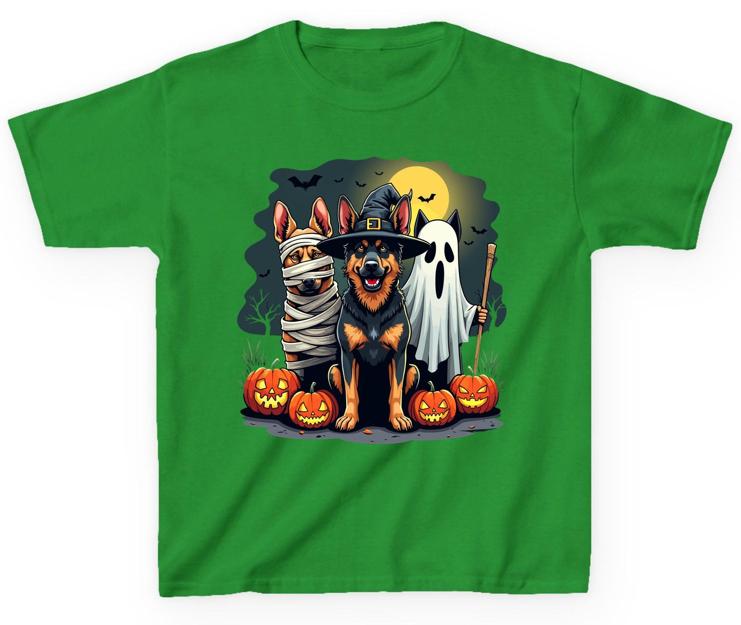 Halloween Dogs in Costumes Halloween dogs Youth T-Shirt Irish Green product mockup