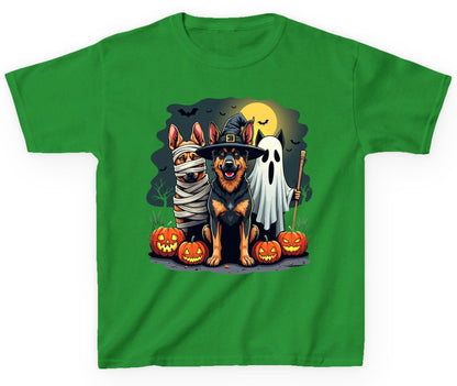 Halloween Dogs in Costumes Halloween dogs Youth T-Shirt Irish Green product mockup