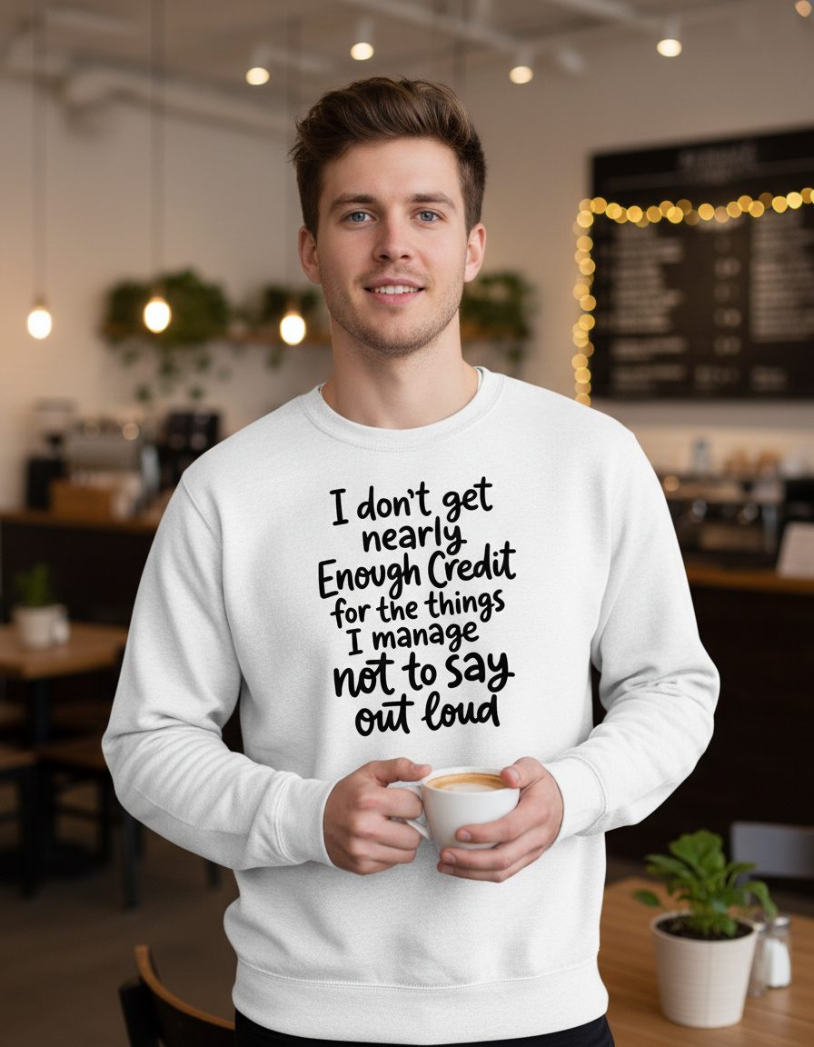 Abstract Scattered Seeds Pattern abstract pattern Sweatshirt White lifestyle mockup