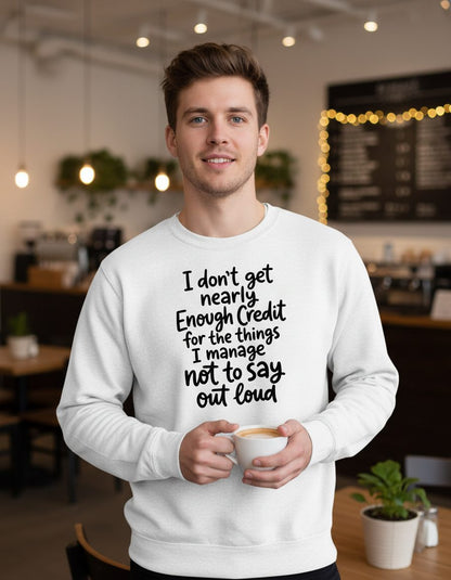 Abstract Scattered Seeds Pattern abstract pattern Sweatshirt White lifestyle mockup