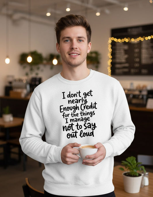 Abstract Scattered Seeds Pattern abstract pattern Sweatshirt White lifestyle mockup