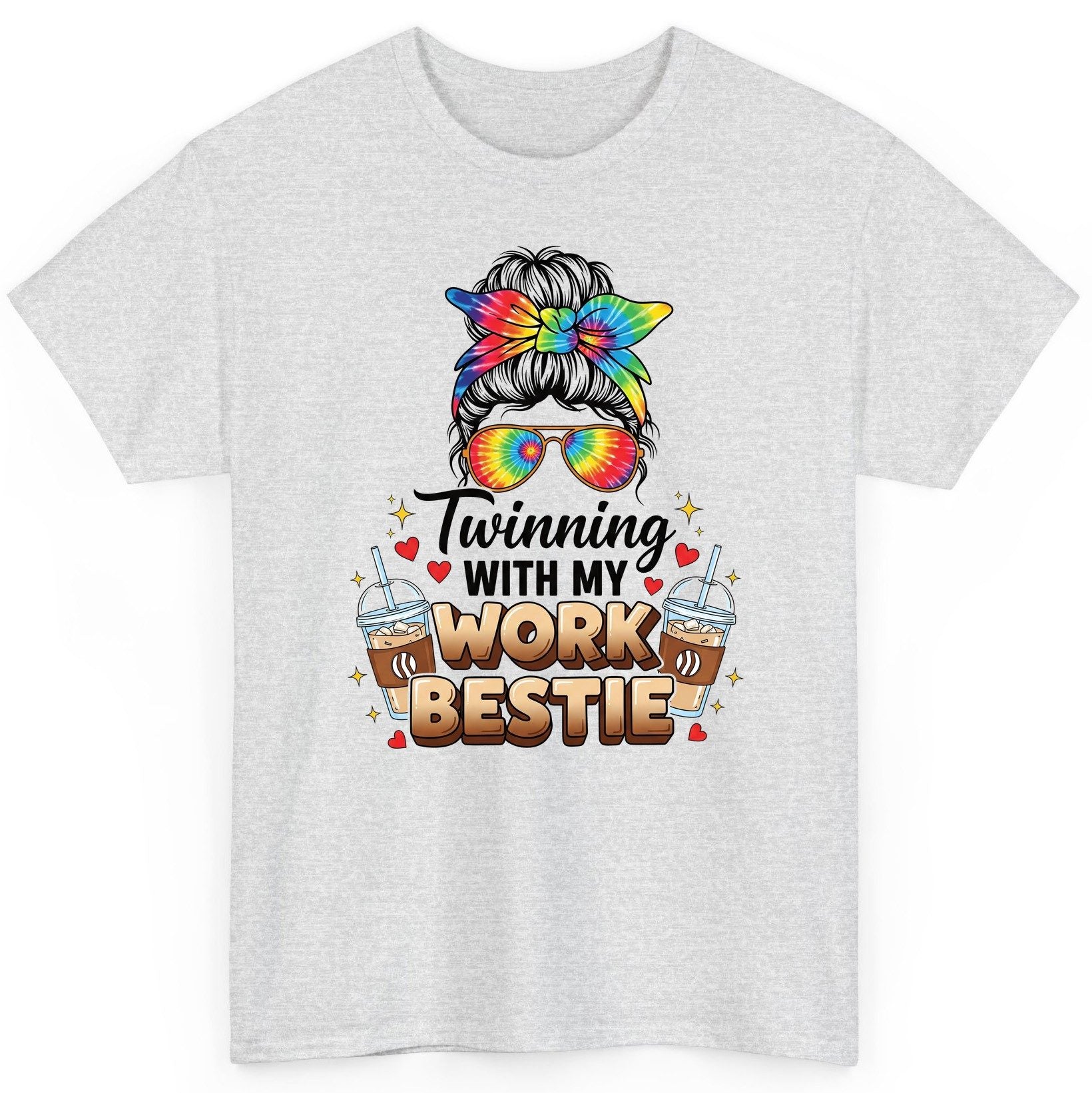 Twinning with My Work Bestie work bestie T-Shirt Ash product mockup