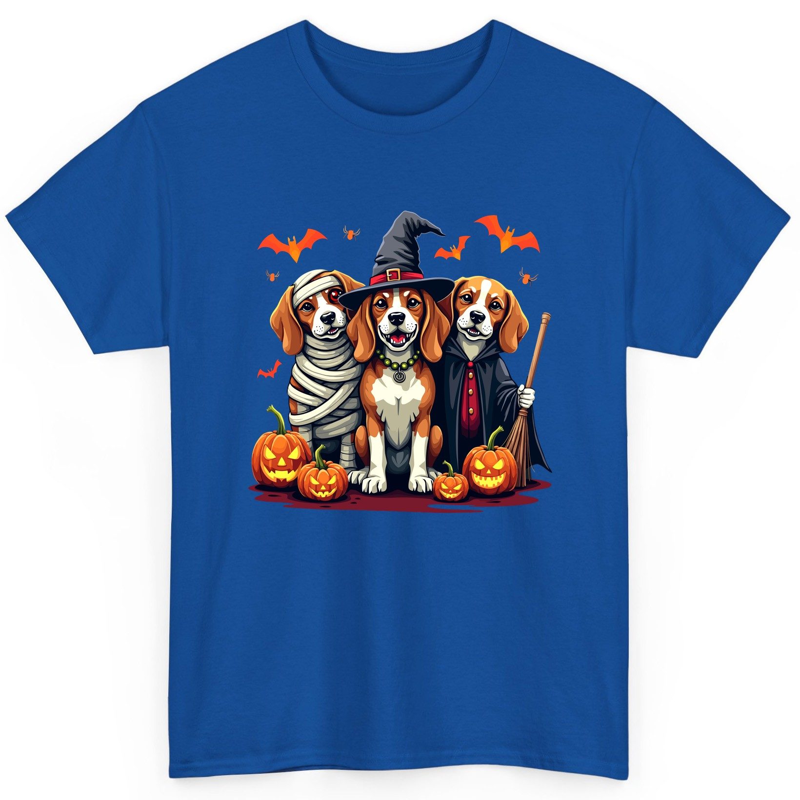 Halloween Beagles Costume beagles in Halloween costumes T-Shirt Royal product mockup