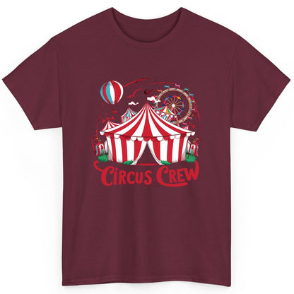 Circus Crew circus T-Shirt Maroon product mockup