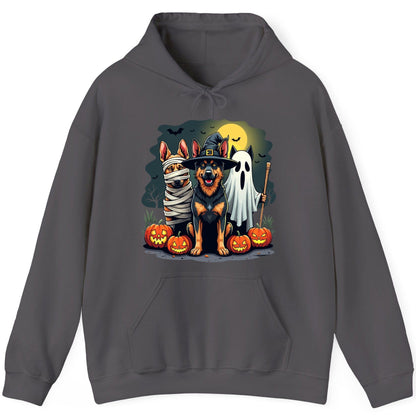Halloween Dogs in Costumes Halloween dogs Hoodie Charcoal product mockup