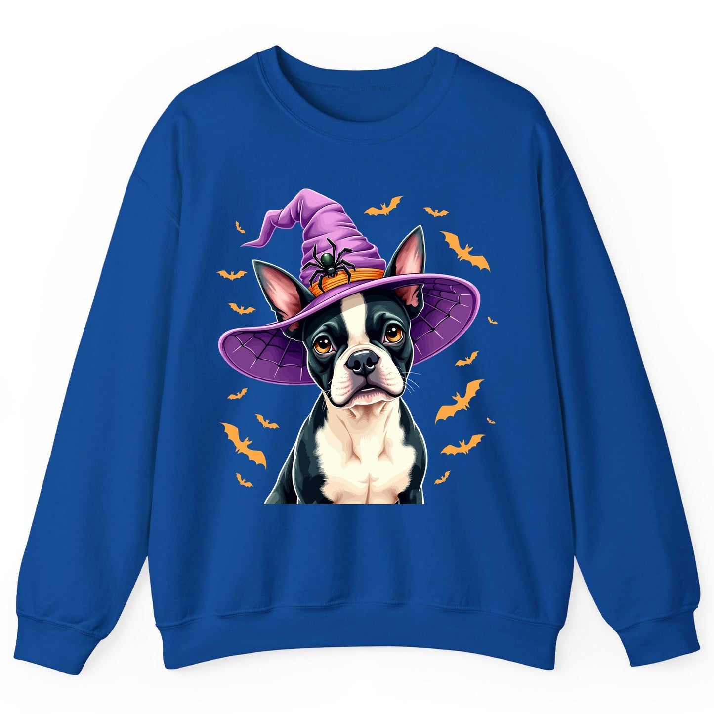 Halloween Boston Terrier Witch boston terrier Sweatshirt Royal product mockup