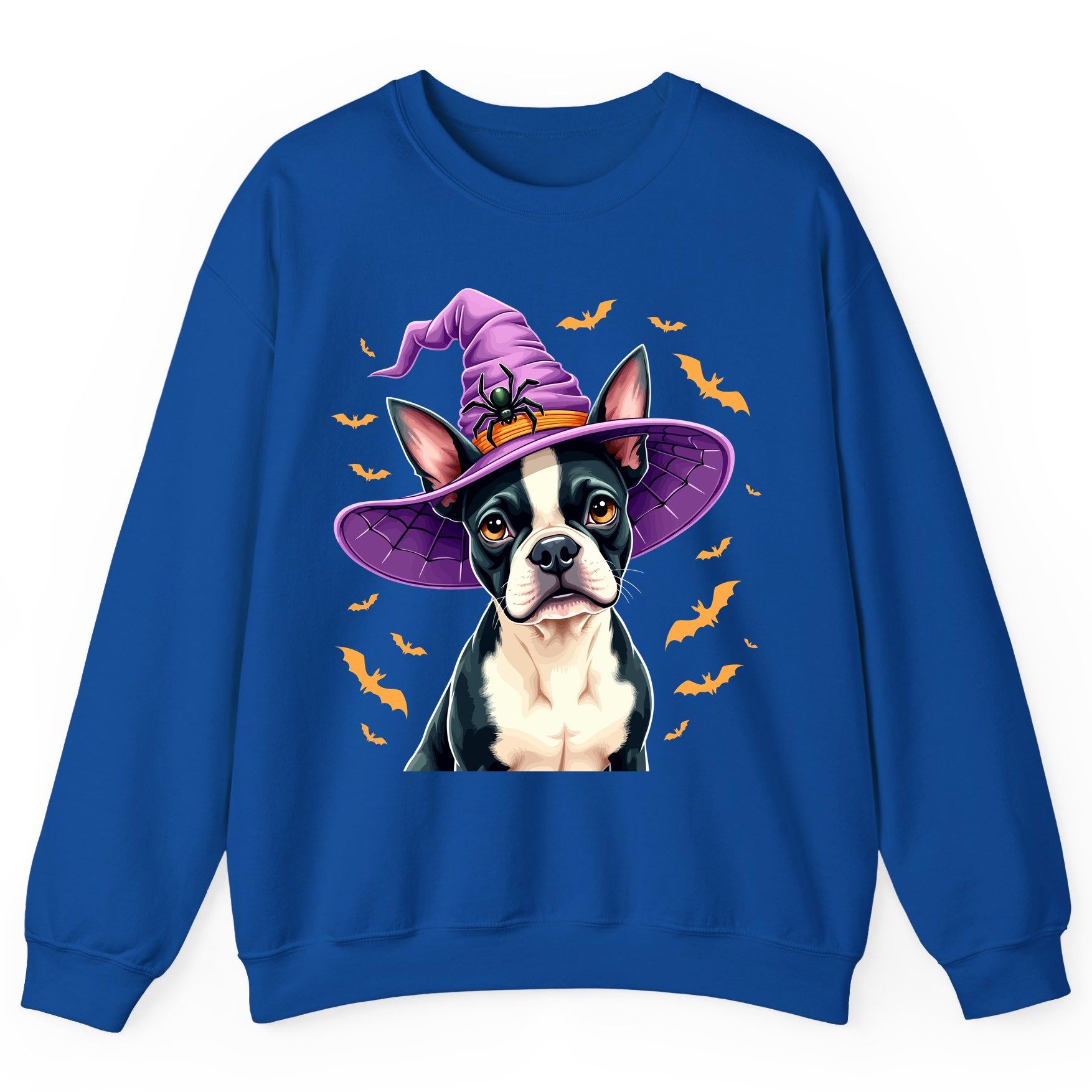 Halloween Boston Terrier Witch boston terrier Sweatshirt Royal product mockup