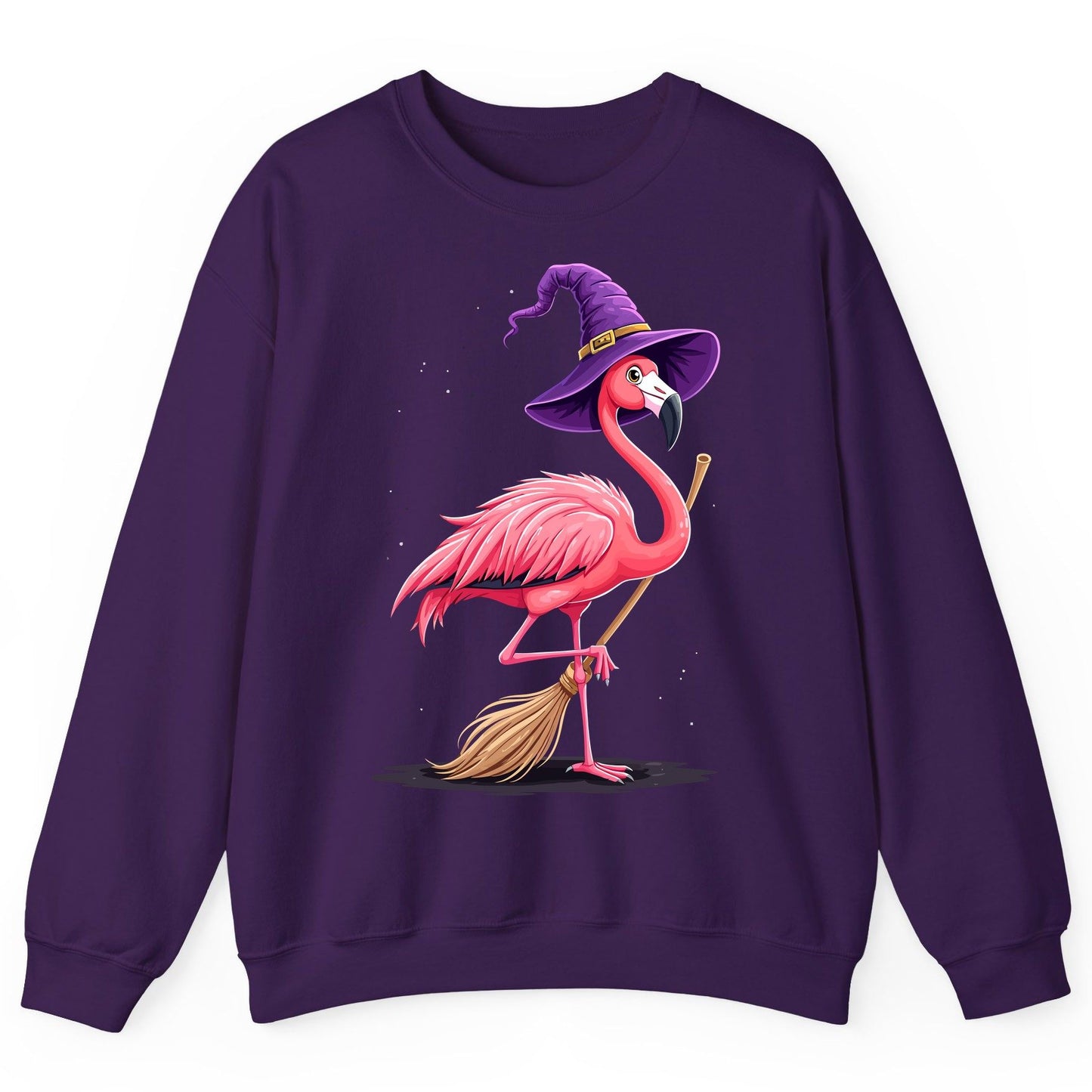 Witch Flamingo flamingo Sweatshirt Purple product mockup