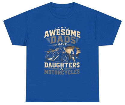 Awesome Dads Have Daughters & Motorcycles biker dad Youth T-Shirt Royal product mockup