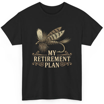 My Retirement Plan fly fishing T-Shirt Black product mockup