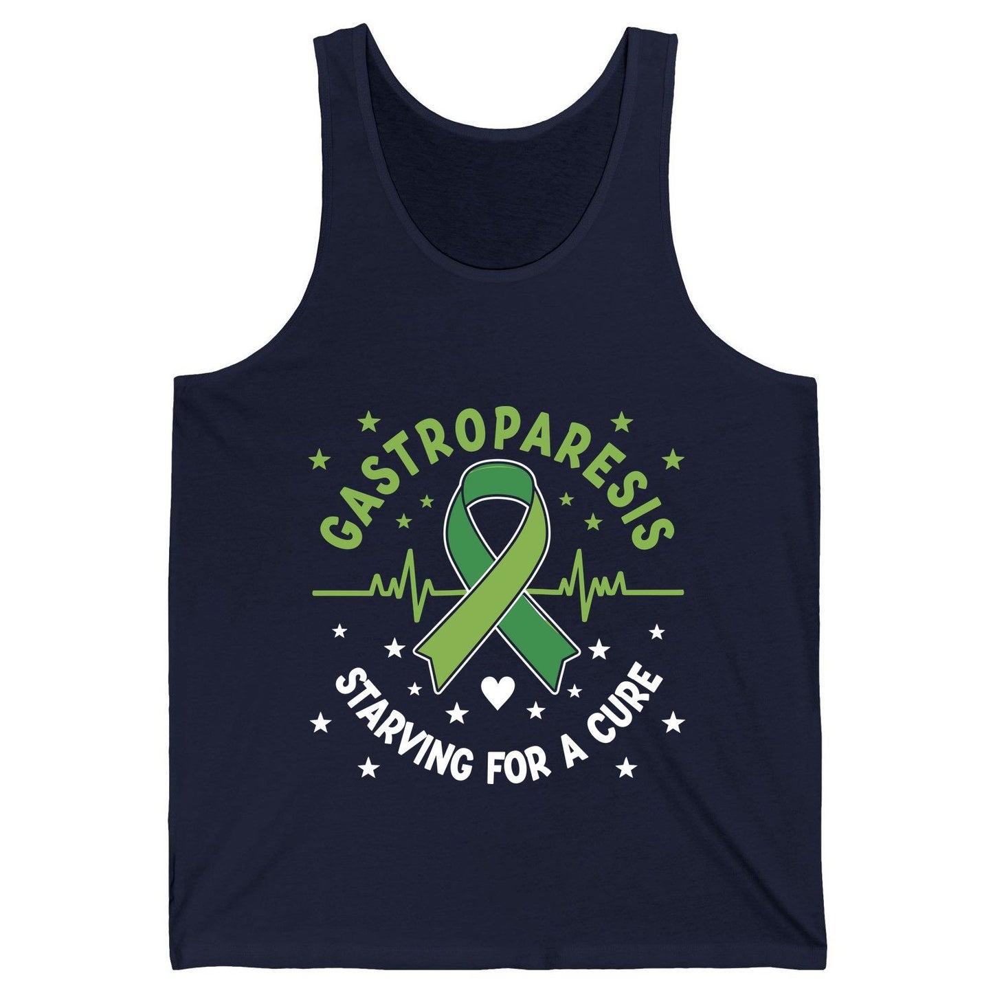 Gastroparesis Starving for a Cure gastroparesis awareness Tank Top Navy product mockup