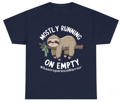 Mostly Running on Empty Gastroparesiswarrior gastroparesis awareness Youth T-Shirt Navy product mockup