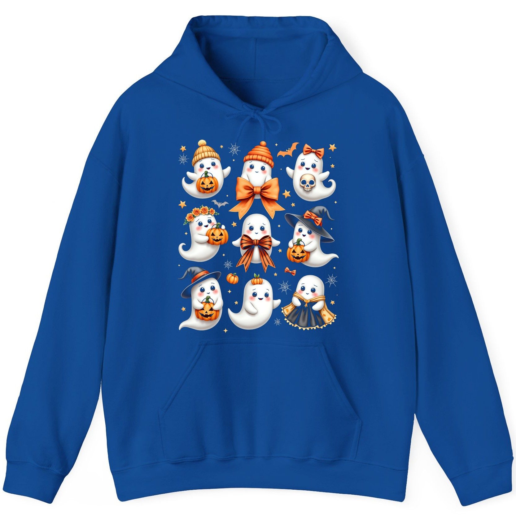 Cute Kawaii Ghosts Collection cute Halloween ghosts Hoodie Royal product mockup
