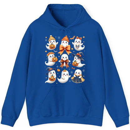 Cute Kawaii Ghosts Collection cute Halloween ghosts Hoodie Royal product mockup
