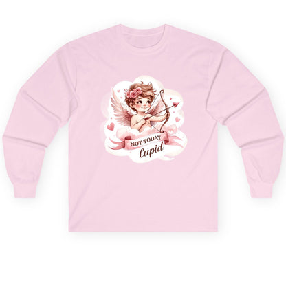 Not Today Cupid cupid Long Sleeve Tee Light Pink product mockup