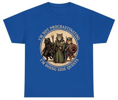 I'm Not Procrastinating I'm Doing Side Quests rpg cats Youth T-Shirt Royal product mockup