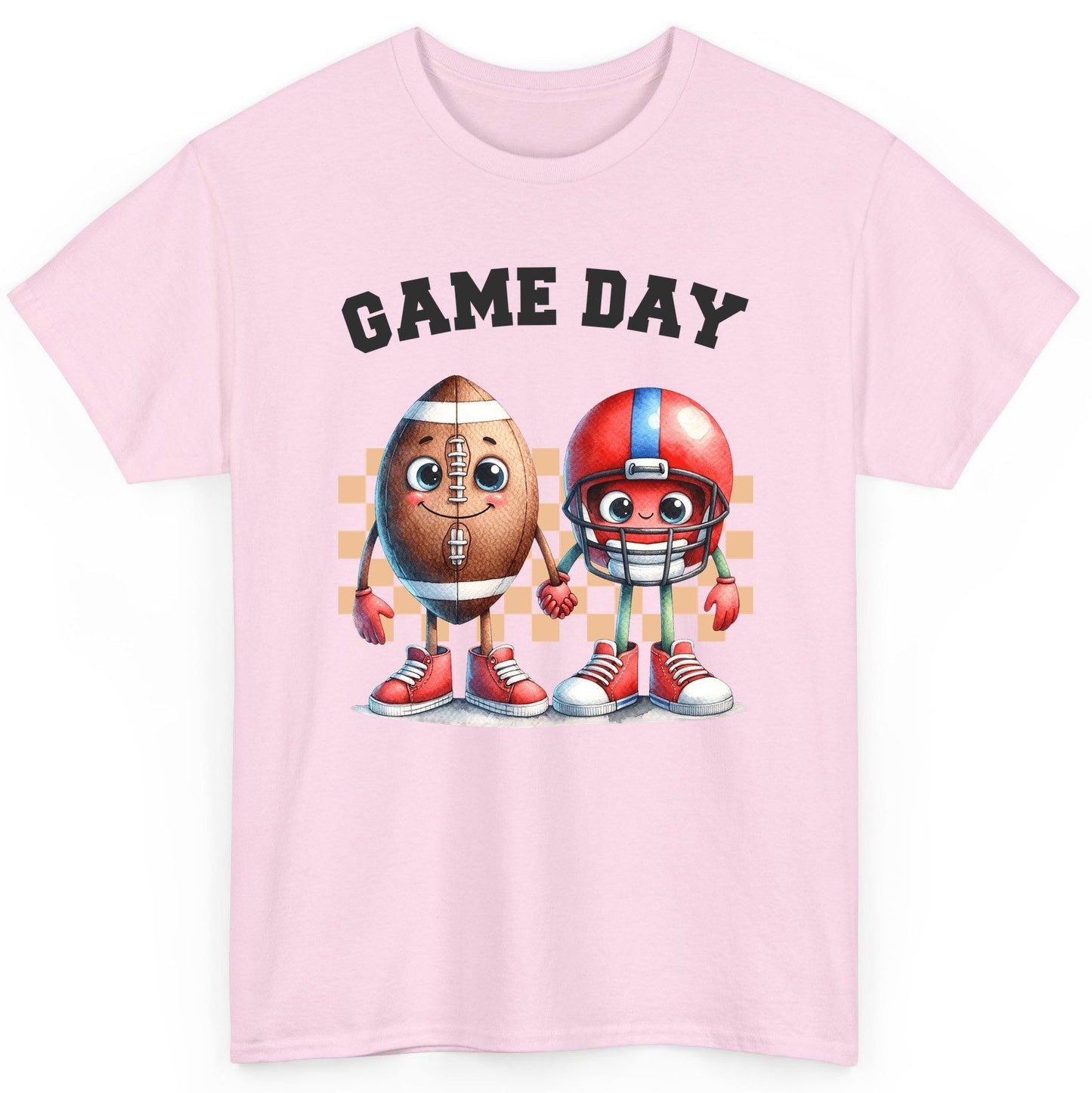 Game Day american football T-Shirt Light Pink product mockup