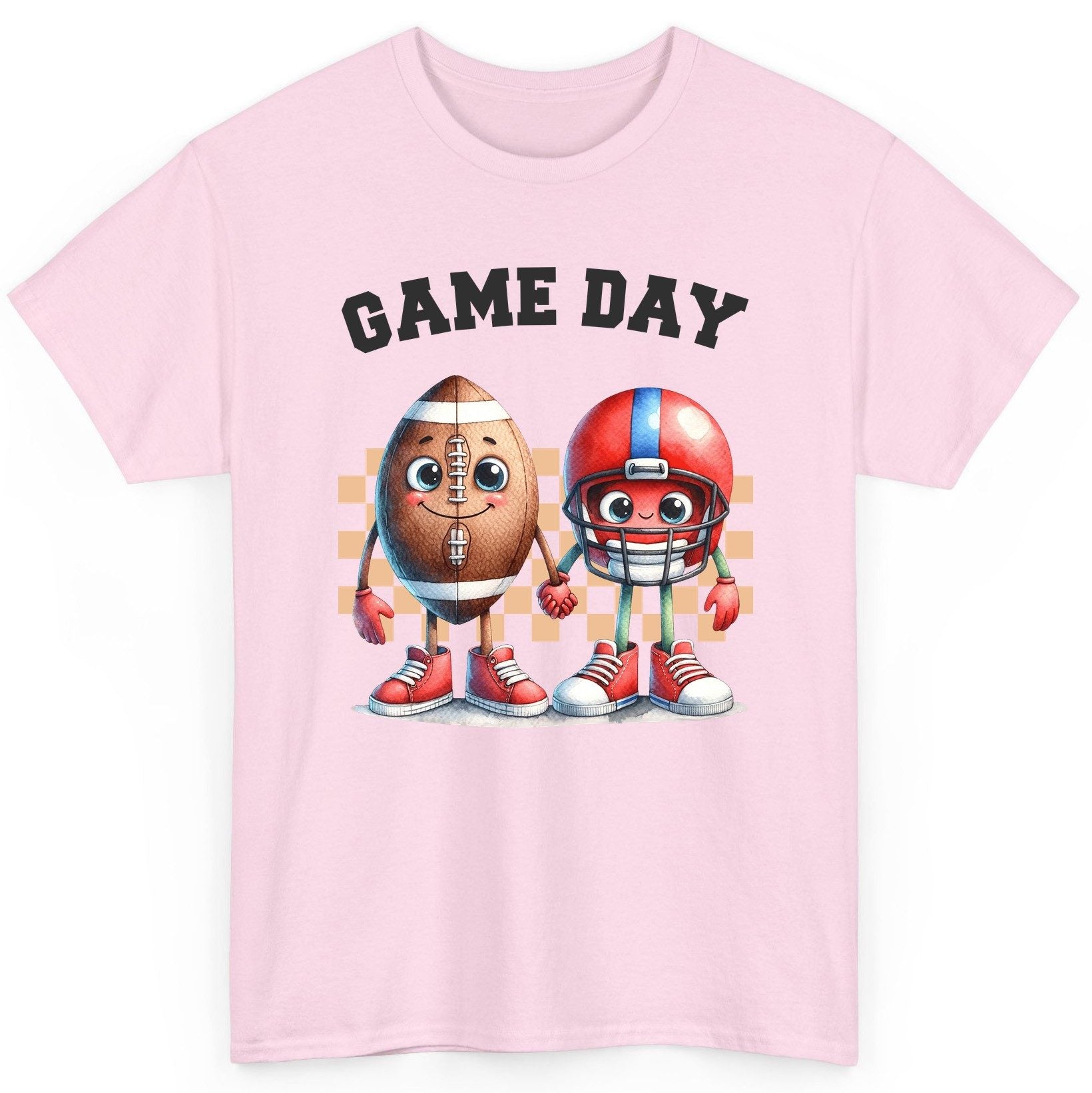 Game Day american football T-Shirt Light Pink product mockup
