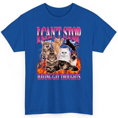I Can't Stop Having Gay Thoughts cats T-Shirt Royal product mockup