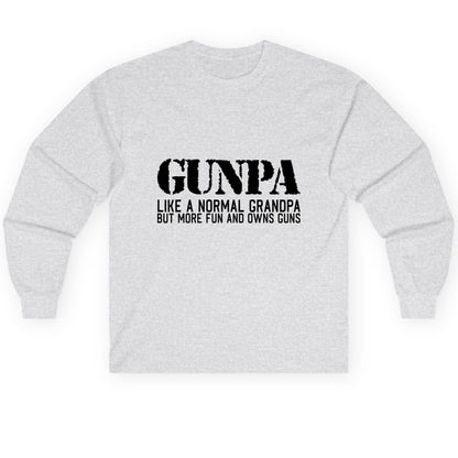 Gunpa Like a Normal Grandpa but More Fun and Owns Guns gun owning grandpa Long Sleeve Tee Ash product mockup