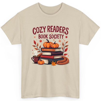 Cozy Readers Book Society reading T-Shirt Sand product mockup