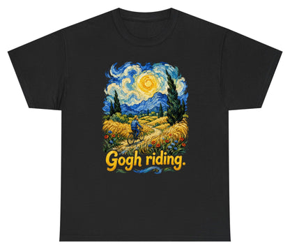 Gogh Riding van gogh art parody Youth T-Shirt Black product mockup