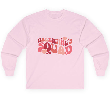 Galentine's Squad galentine's day Long Sleeve Tee Light Pink product mockup