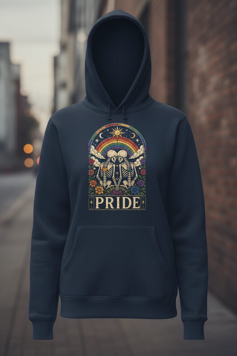 Pride Lgbtq+ Hoodie - product mockup - Navy