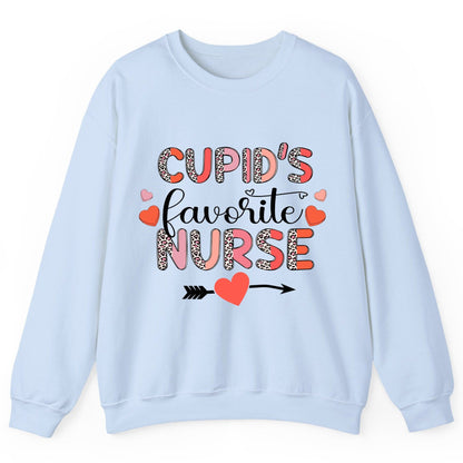 Cupid's Favorite Nurse nurse Sweatshirt Light Blue product mockup
