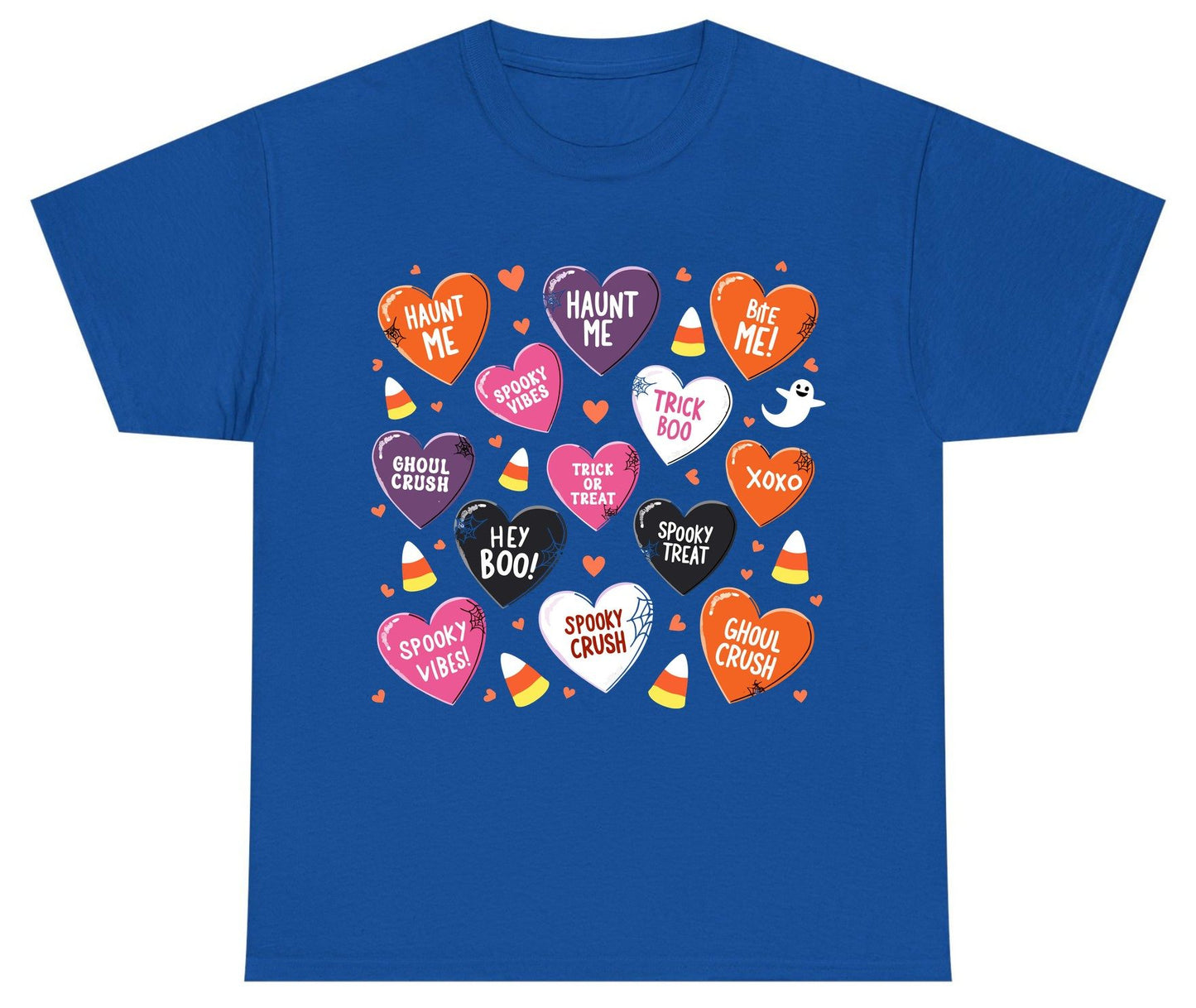 Spooky Halloween Conversation Hearts Halloween conversation hearts Youth T-Shirt Royal product mockup