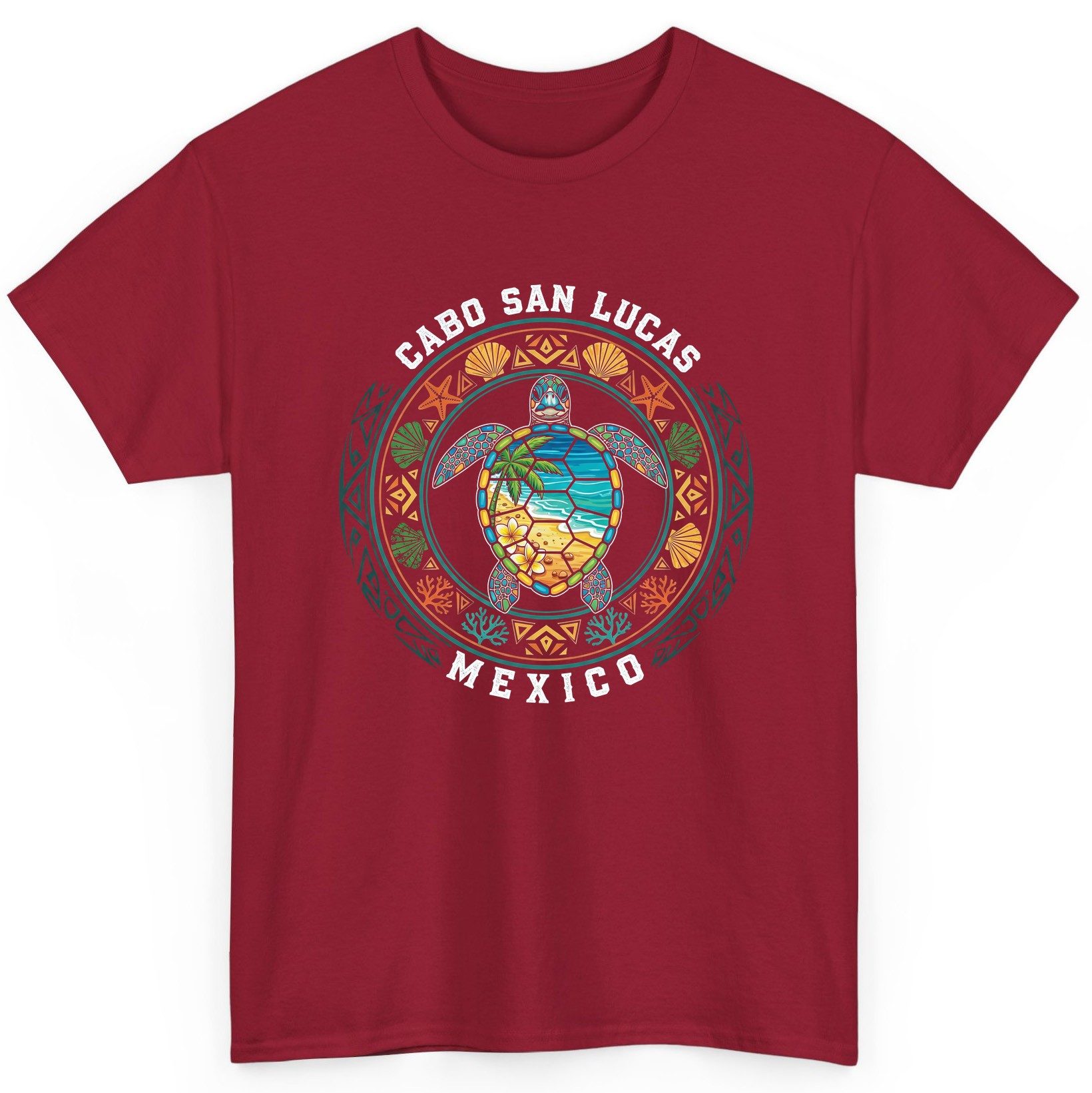 Cabo San Lucas Mexico sea turtle T-Shirt Cardinal Red product mockup