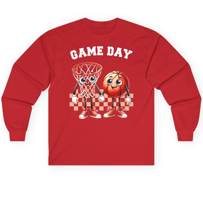 Game Day basketball Long Sleeve Tee Red product mockup