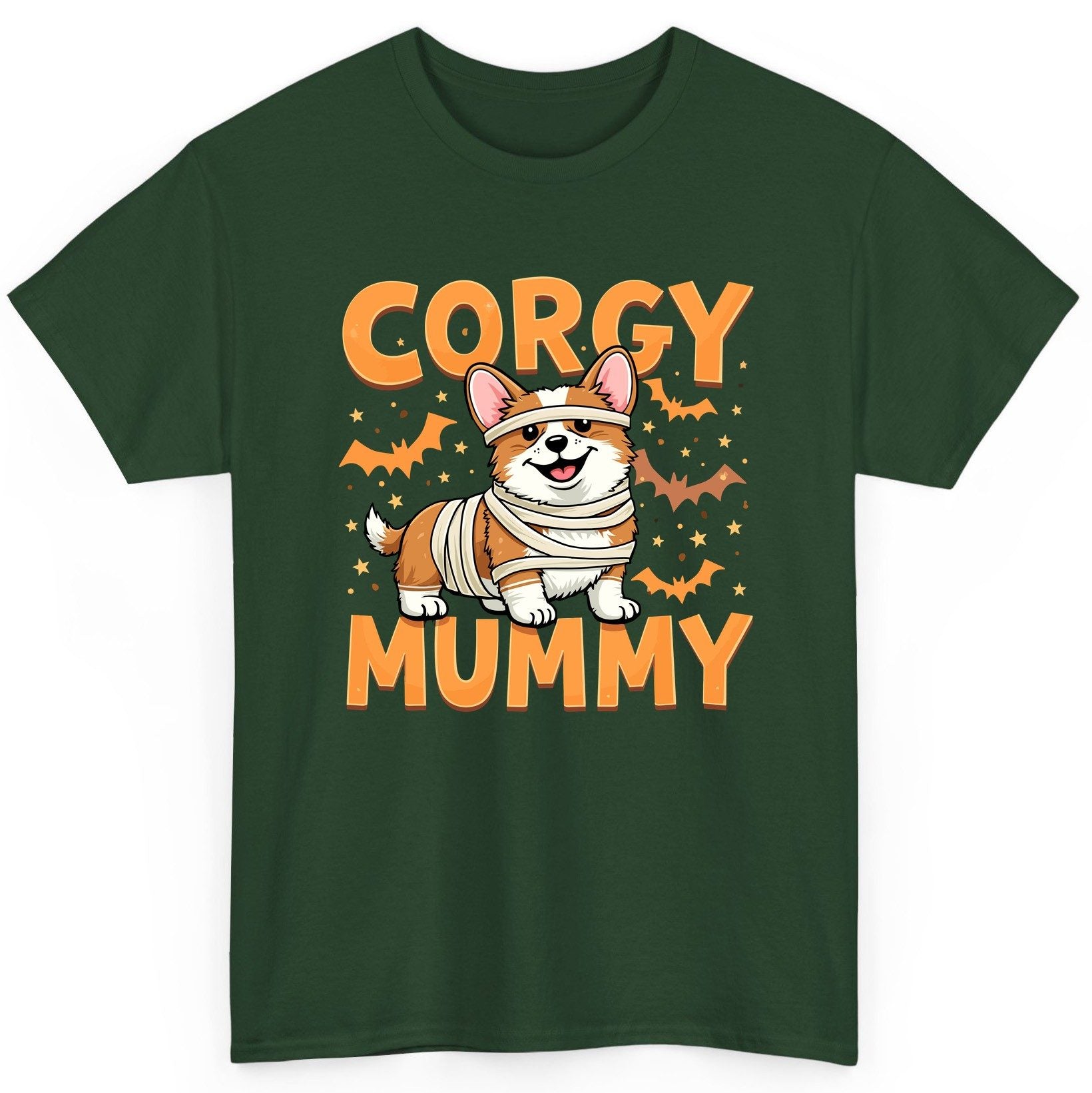 Corgy Mummy corgi T-Shirt Forest Green product mockup