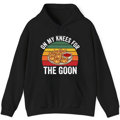 On My Knees for the Goon crab rangoon Hoodie Black product mockup