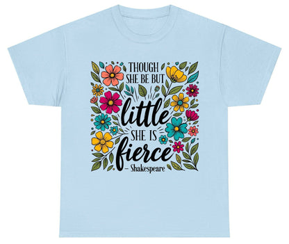 Though She Be but Little, She Is Fierce - Shakespeare shakespeare quote Youth T-Shirt Light Blue product mockup