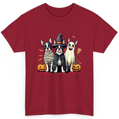 Halloween Boston Terrier Trio boston terrier T-Shirt Cardinal Red product mockup