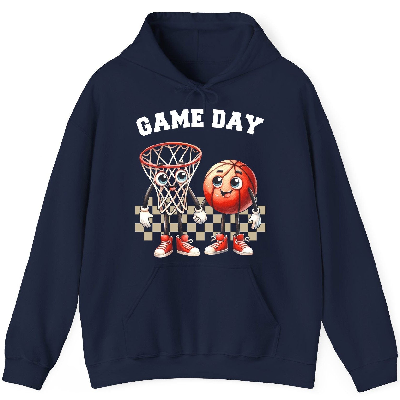 Game Day basketball Hoodie Navy product mockup