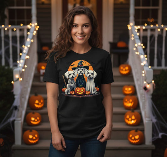 Halloween Dogs Costumes Halloween dogs T-Shirt Black lifestyle mockup
