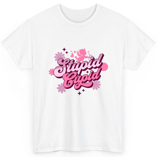 Stupid Cupid anti-Valentine's Day T-Shirt White product mockup