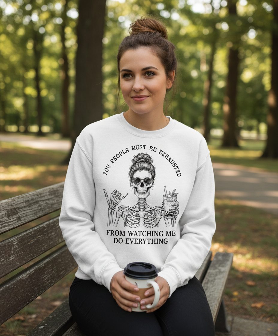 Solid Black Minimalist Minimalists Sweatshirt - lifestyle model mockup - White