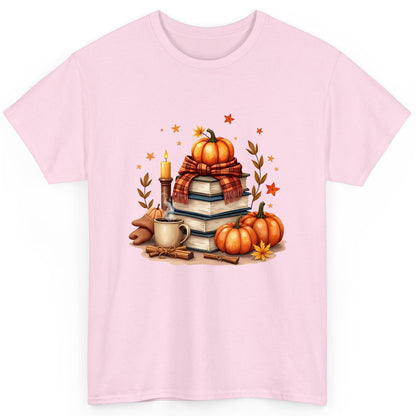 Cozy Autumn Reading Nook cozy autumn reading T-Shirt Light Pink product mockup
