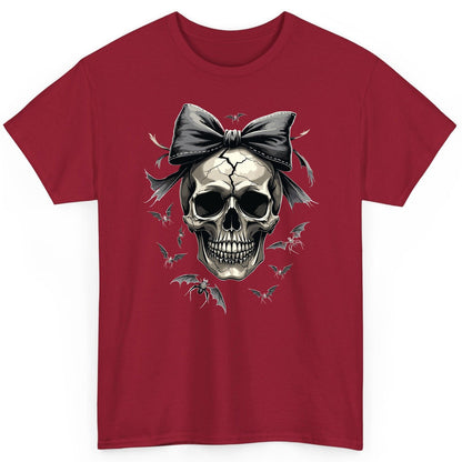 Gothic Skull with Bow gothic skull T-Shirt Cardinal Red product mockup